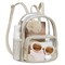Anti-theft Clear Backpack, Small Mini Clear Bag for Sport Event Concert with Cute Fur Ball